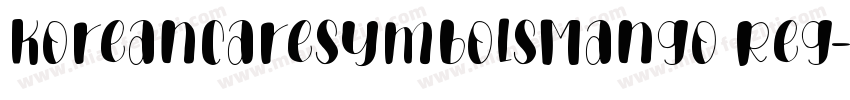 KoreancaresymbolsMango Reg字体转换